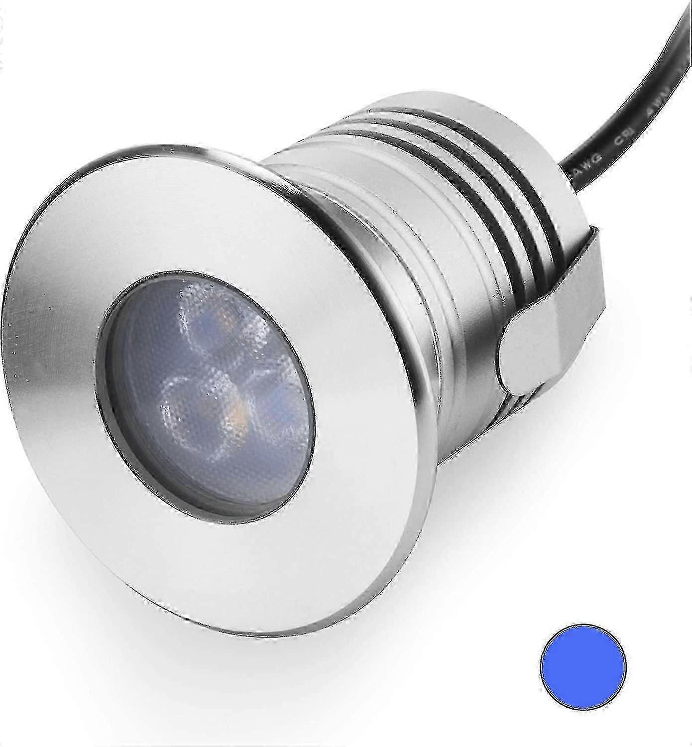 أضواء حمام السباحة تحت الماء LED ، 3W 12v-24v DC Ip68 للماء أضواء الفولاذ المقاوم للصدأ لحمامات السباحة الداخلية ، البرك ، النوافير ، الخطوات