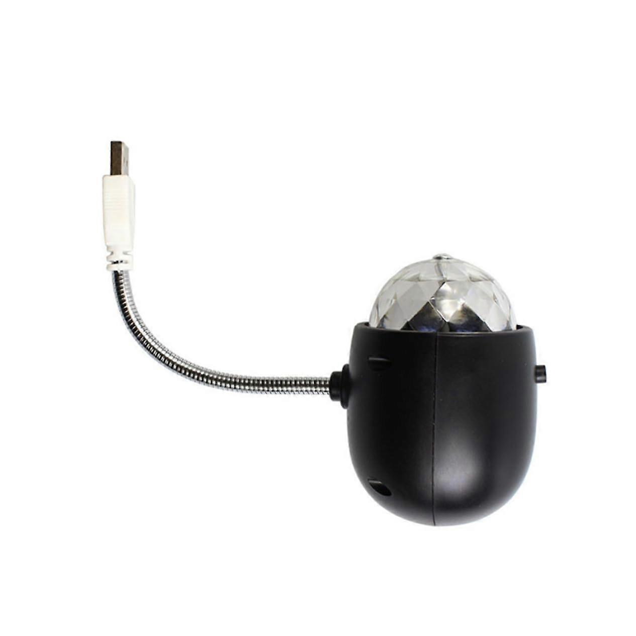 USB Mini Led Stage Lights Portable RGB Night Light Projector Remote Control Sound Activated Crystal Lamp Home Party Deco