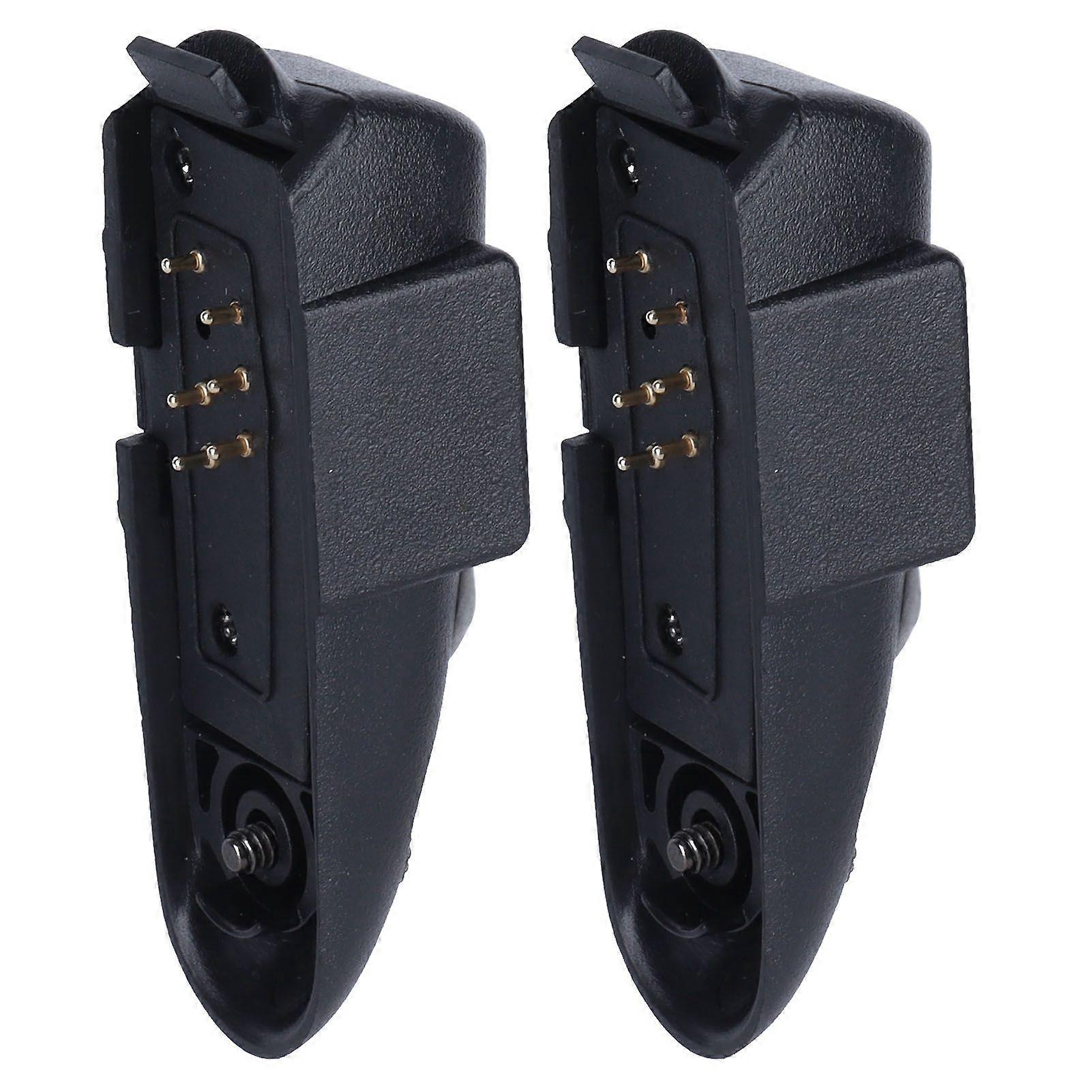 2 Pcs Walkie Talkie 7 Pin to 2 Pin Headset Adapter Portable Audio Headset Adapter for GP328 GP340