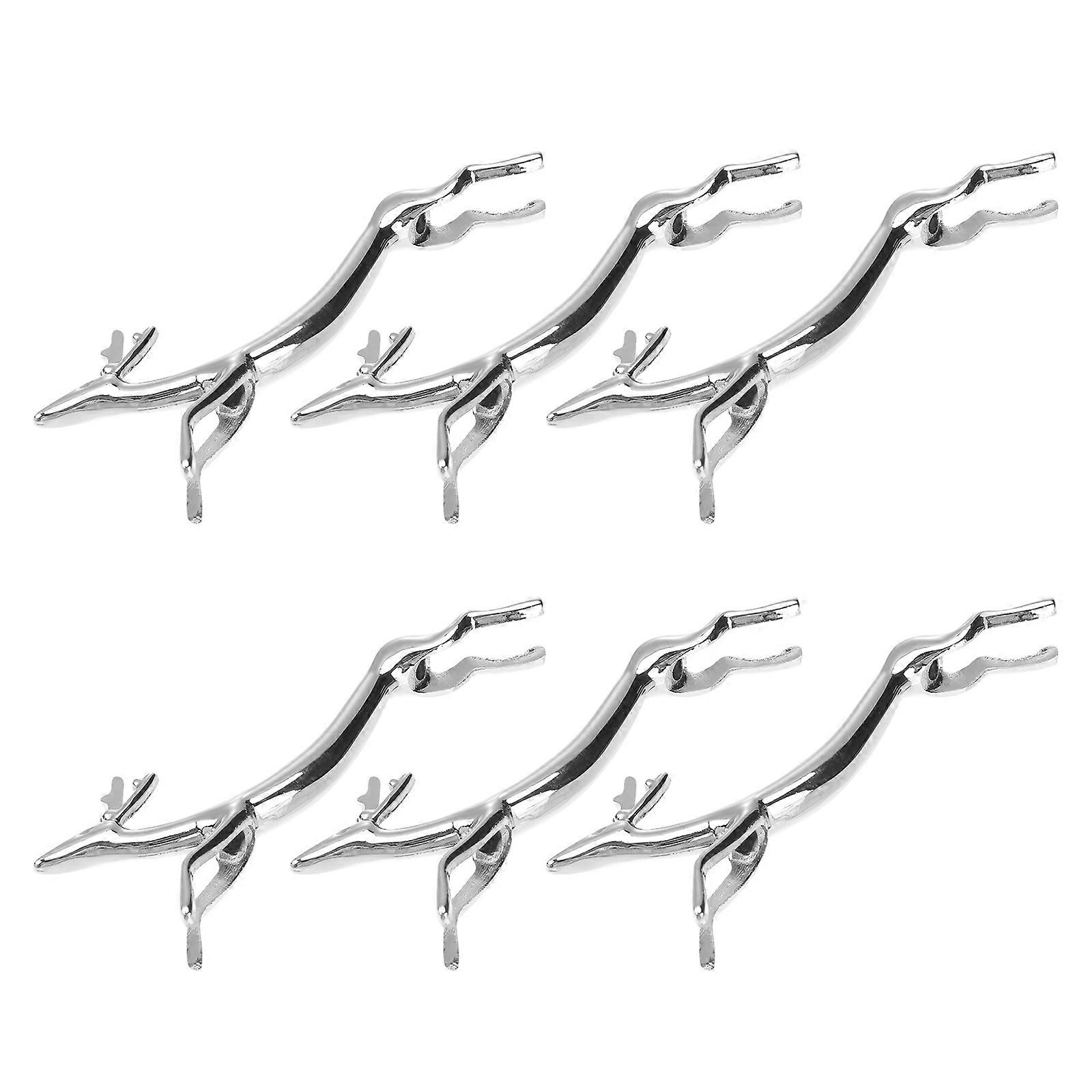 Metal Desktop Chopsticks Holder 6Pcs Stylish Tableware Rack Ideal For Home Kitchen Use Keep Table Clean And Organized