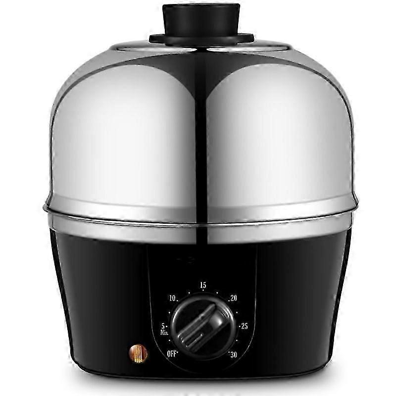 Egg Cooker Steam & Boil Eggs with Timer, Automatic Shut-Off & 3 Cooking Modes (Black) UK PLUG