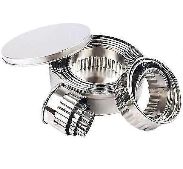 Stainless Steel Fluted Edge Round Cookie Cutter