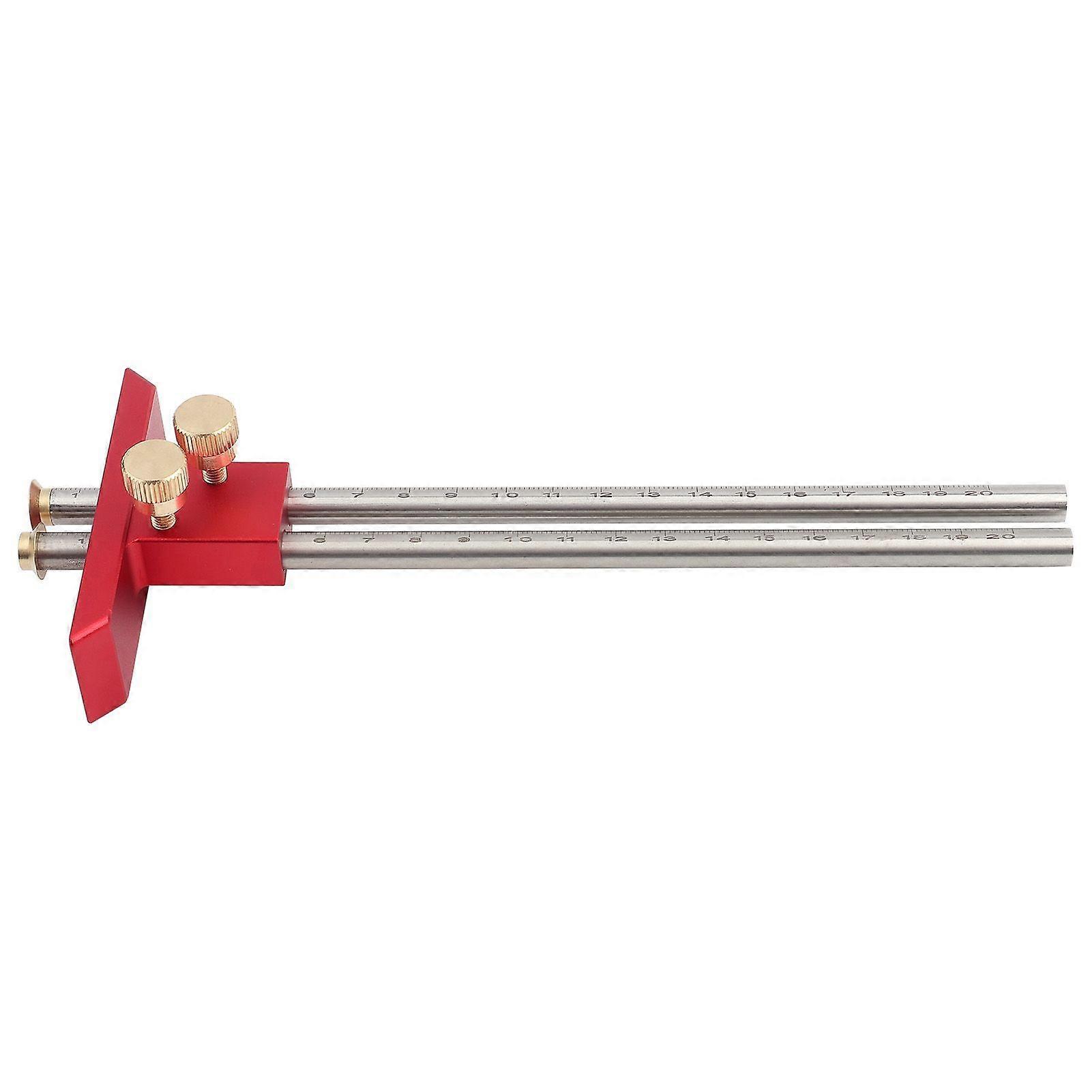 Stainless Steel Woodworking Double Head Scriber Ruler Marking Gauge Wood Scribe Tool Carpentry