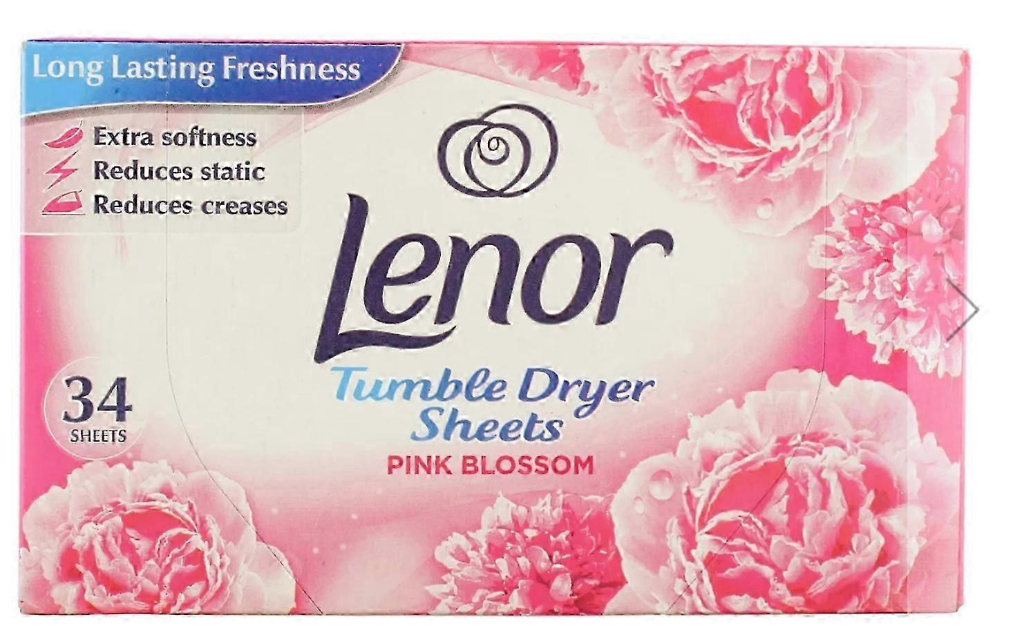 Lenor Tumble Dryer Sheets Pink Blossom - 34 Sheets