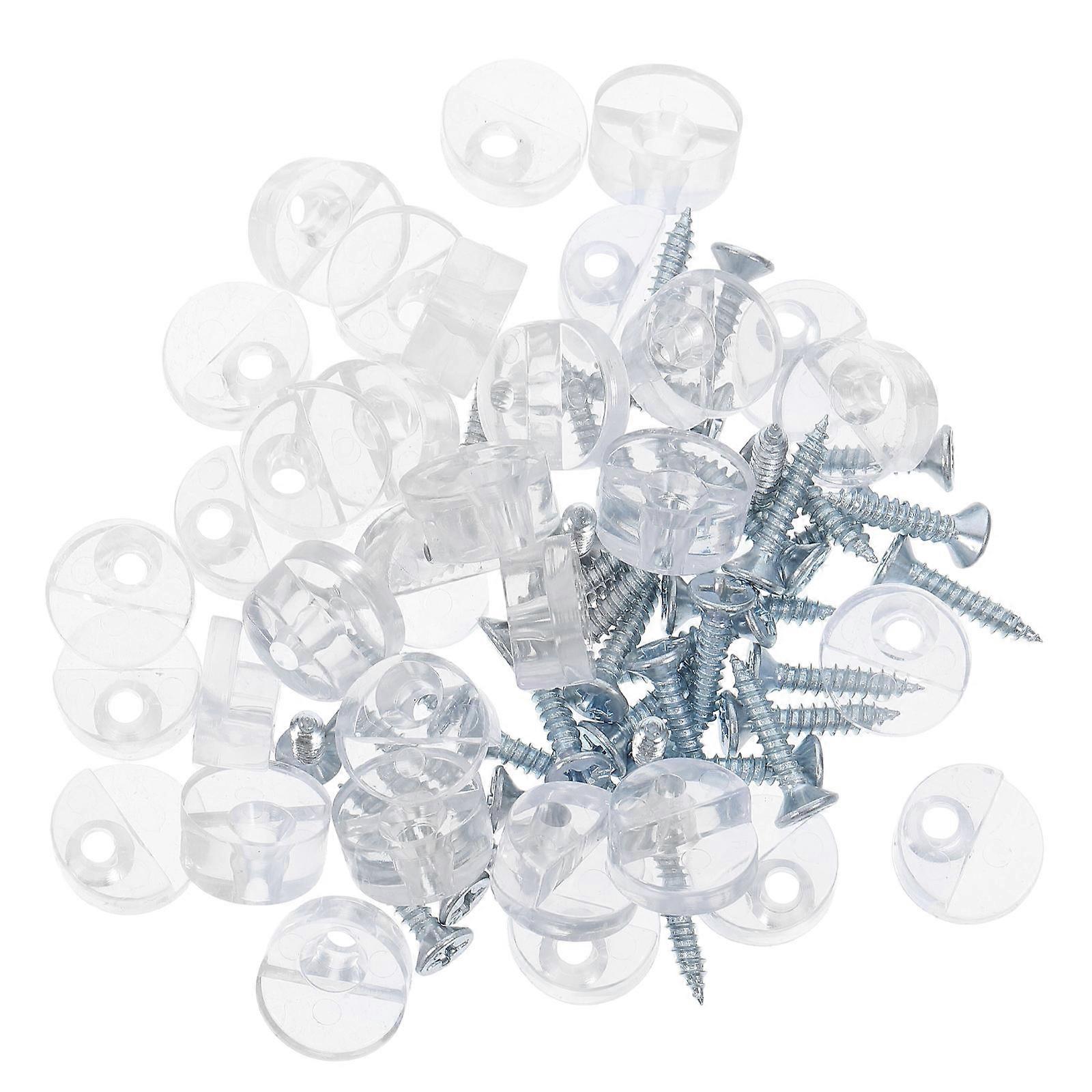Cabinet Glass Retainer Clips for Fixing Transparent 120Pcs