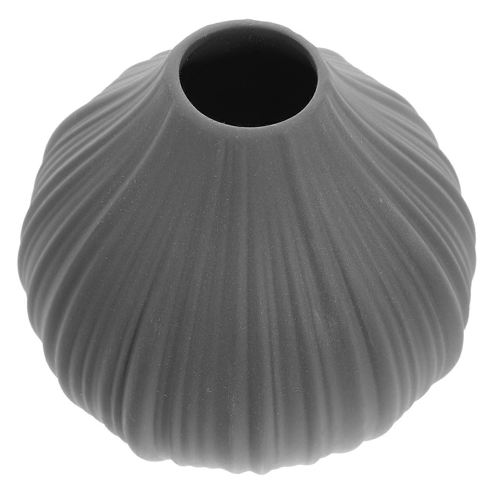 Modern Ceramic Flower Vase for Home Use 1Pcs Simple Grey Desktop Vase