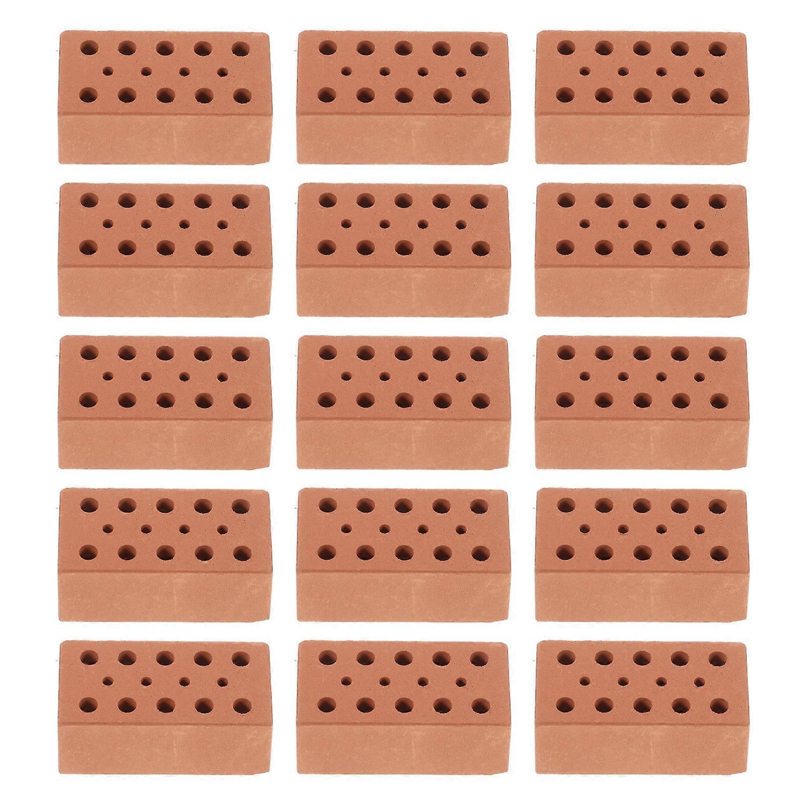 Miniature Light Brown Bricks Pottery Clay for Creative Modeling 160Pcs