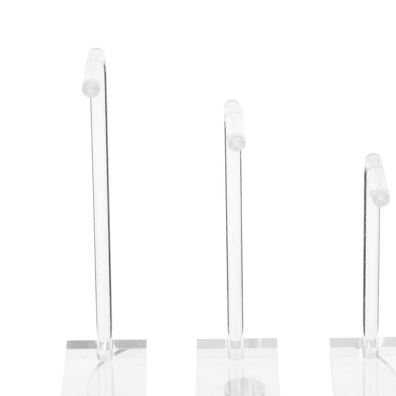 T Shape Earring Holder Jewelry Display Stand for Retailers Acrylic Design Smooth Surface 3Pcs