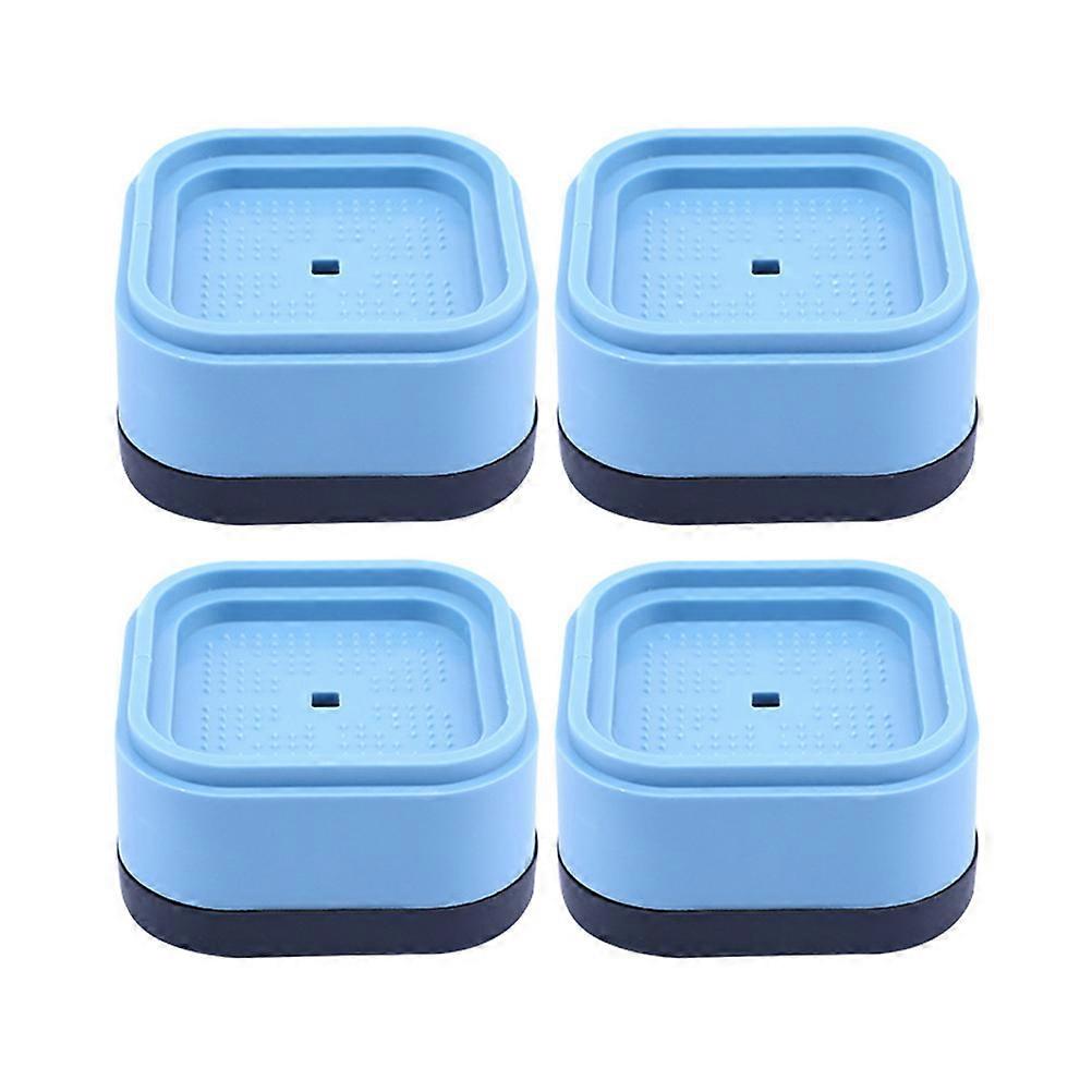 Non Slip Furniture Pads Vibration Reduction Load Bearing Square Shape For Bathroom Use Blue 7x7cm 4Pcs