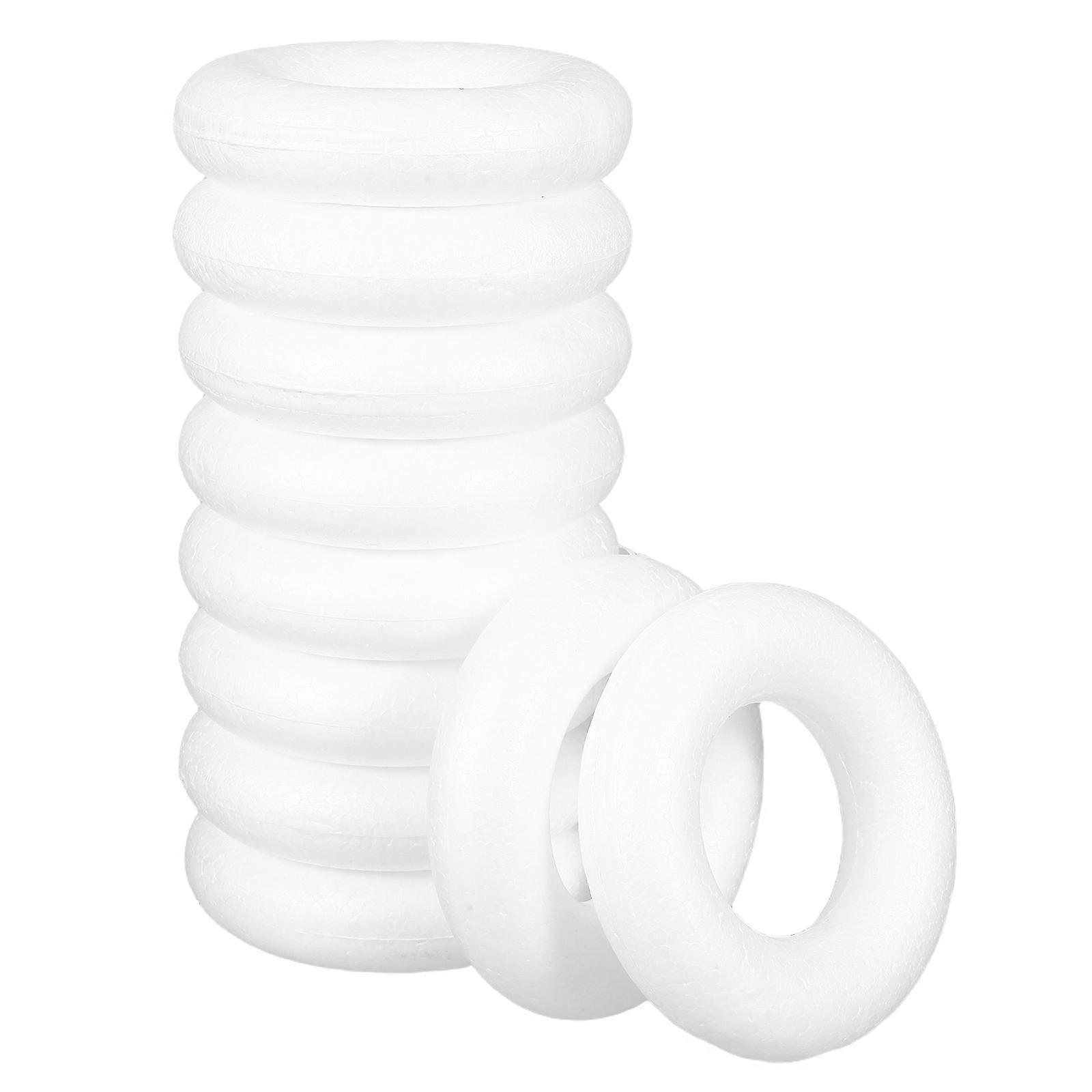 10Pcs Blank Foam Circles Decorative Crafts For Kids Painting Projects 10X10CM White DIY Materials