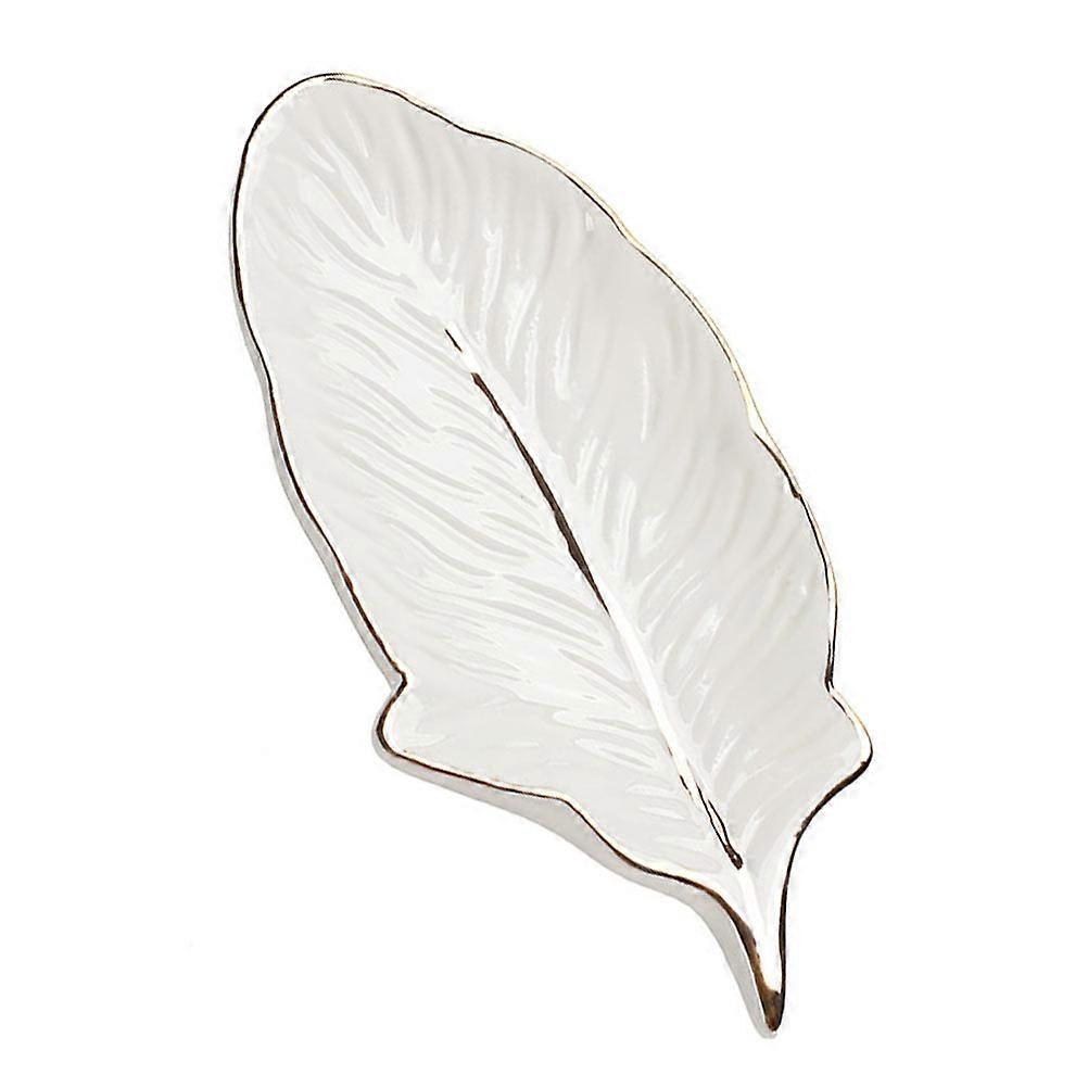 Ceramic Storage Tray Multipurpose Storage Holder 2Pcs White