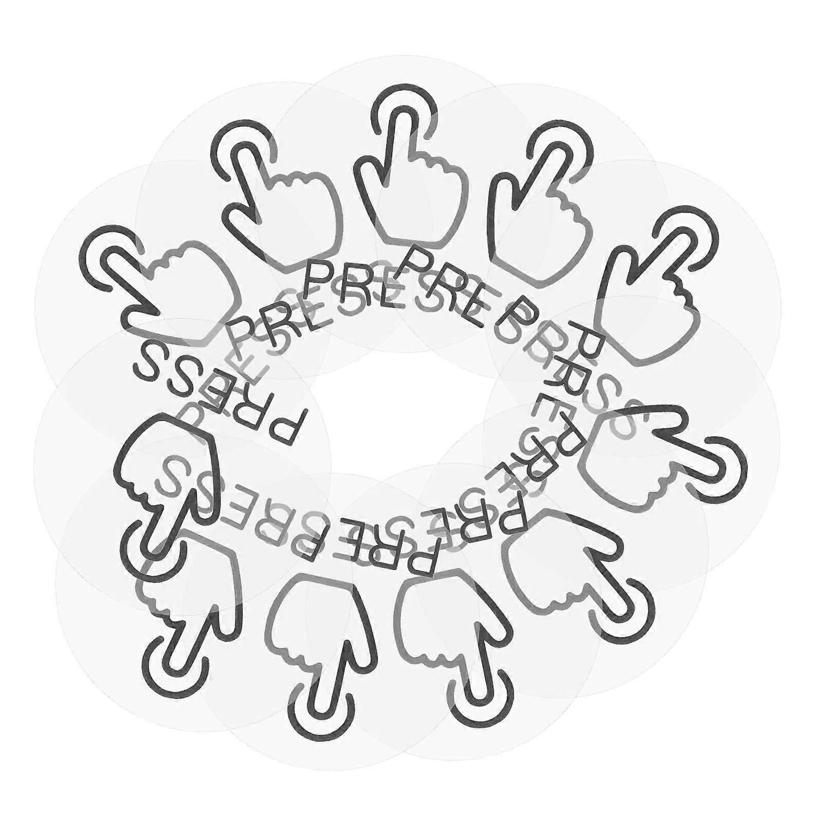 PVC Door Switch Press Sticker Set for Easy Identification 96Pcs Transparent