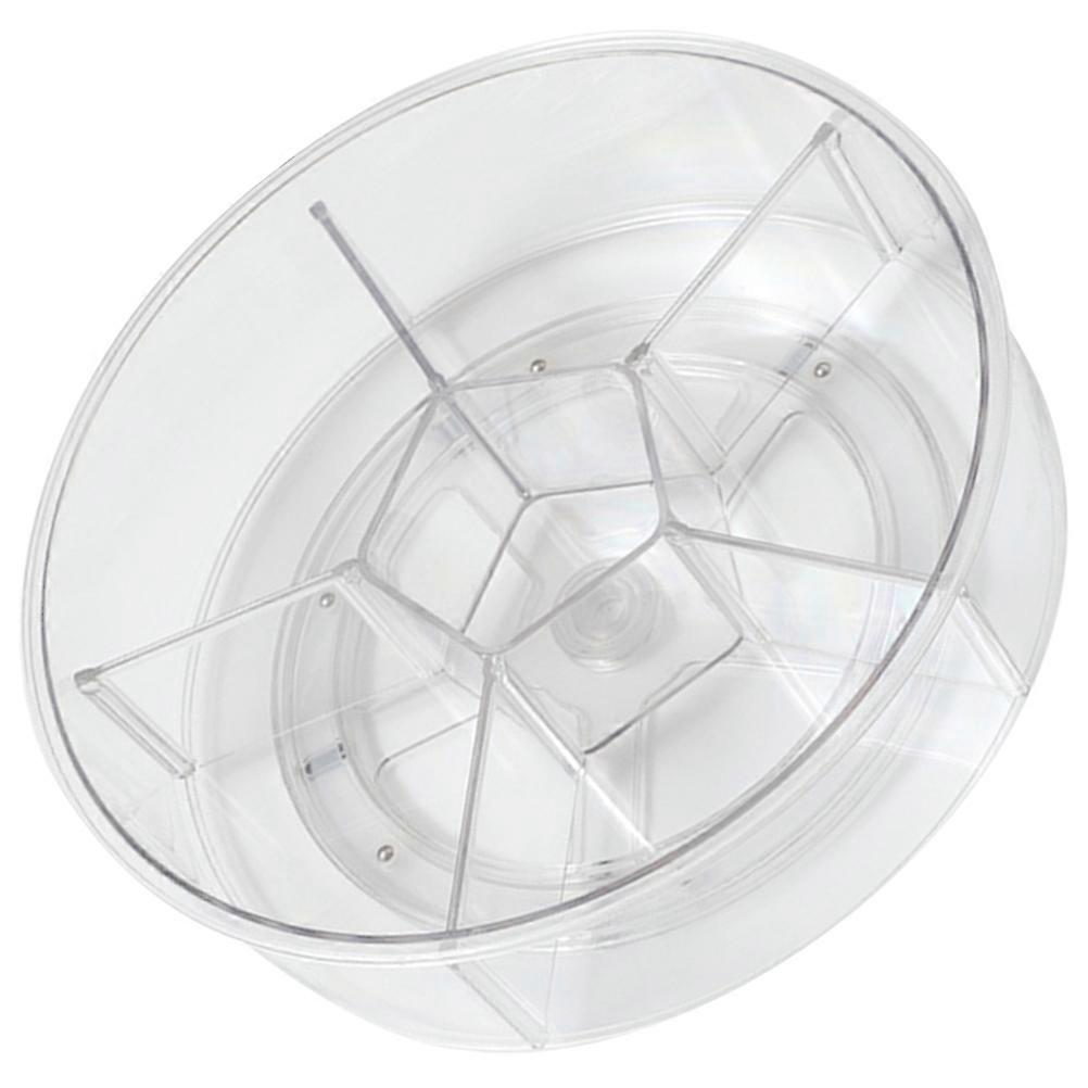 Rotating Spice Rack 2Pcs For Kitchen Storage 29.5X29.5X8.5CM Transparent Condiment Holder Space-Saving