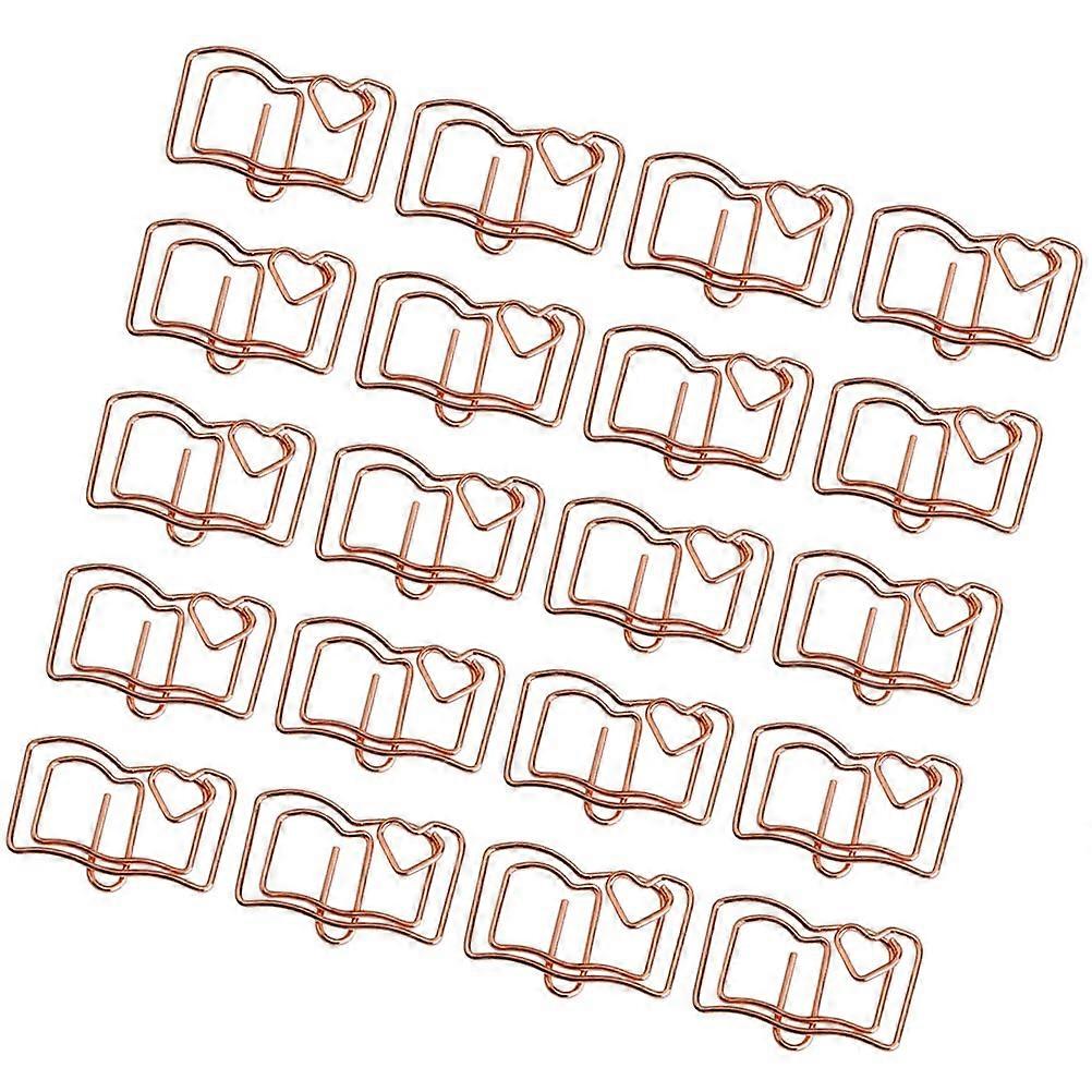 Bookmark Clips Memo Clamps Book Shape with 100Pcs for Office Tasks