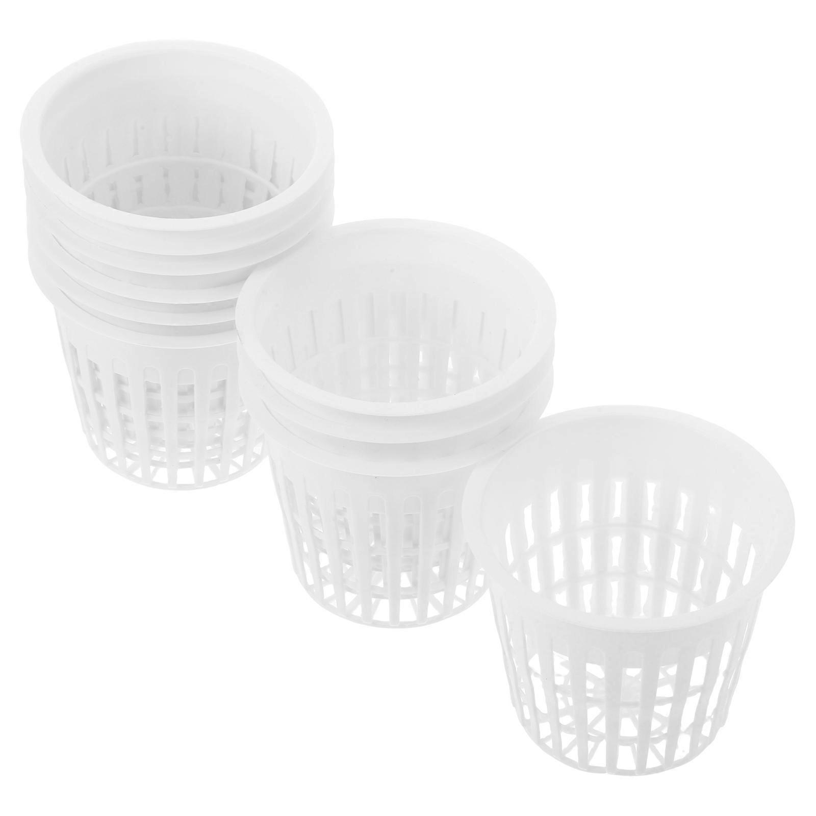 Mesh Net Planter Plastic Nursery Pots for Plants for Hydroponic Use 50Pcs