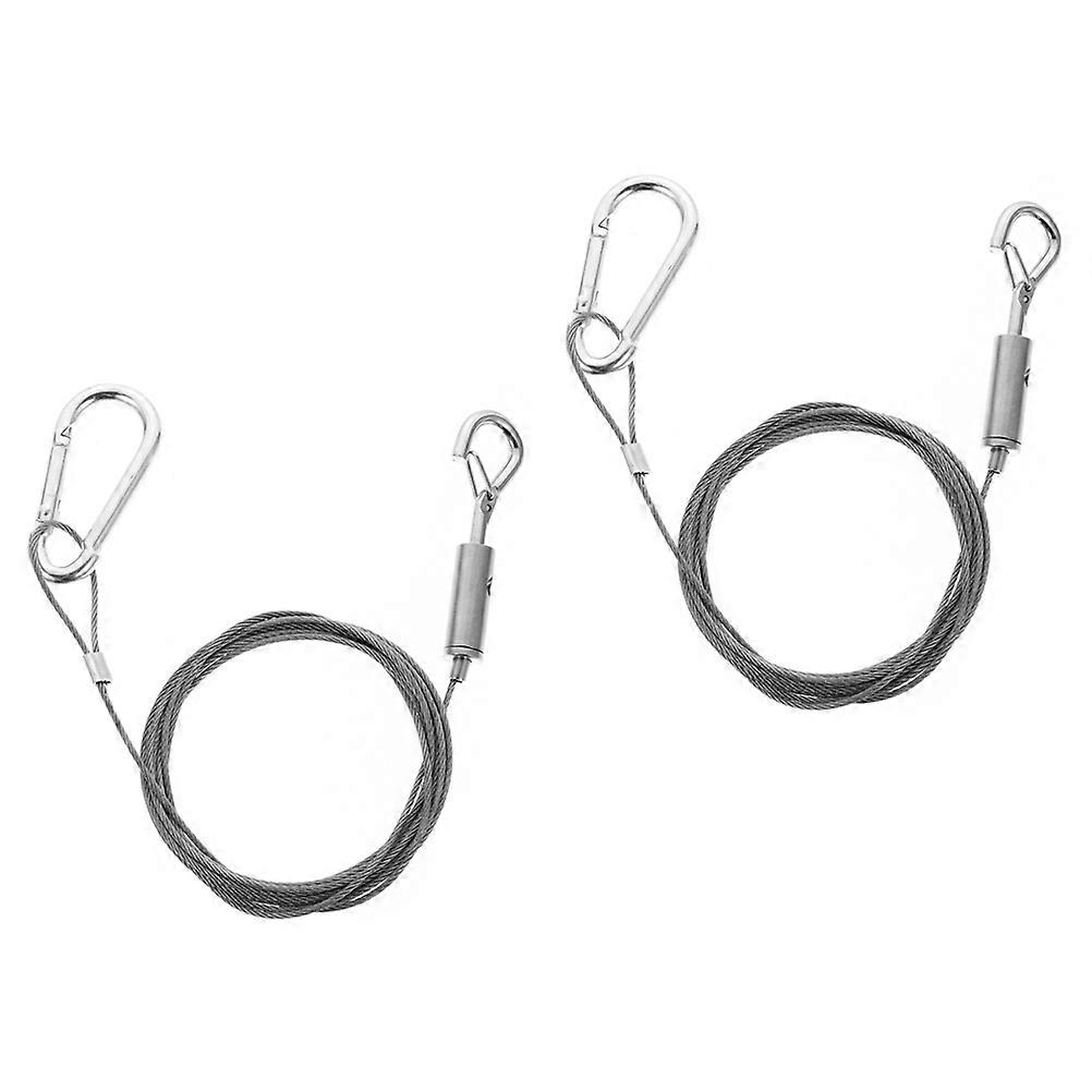 Lamp Wire Rope for Frame Hanging with Hook Stainless Steel 2Pcs Pack