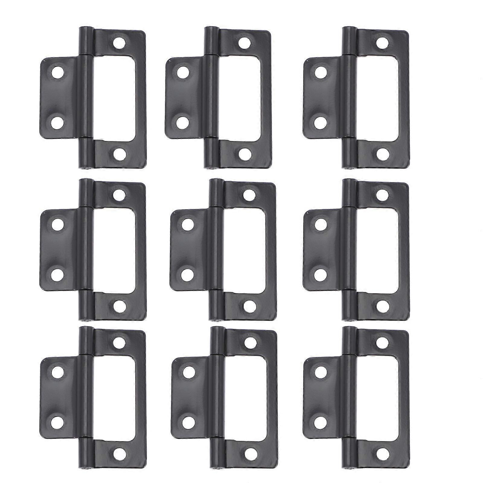 Decorative Cabinet Hinges Iron Durable Building Repairing Rectangular Shape 12Pcs