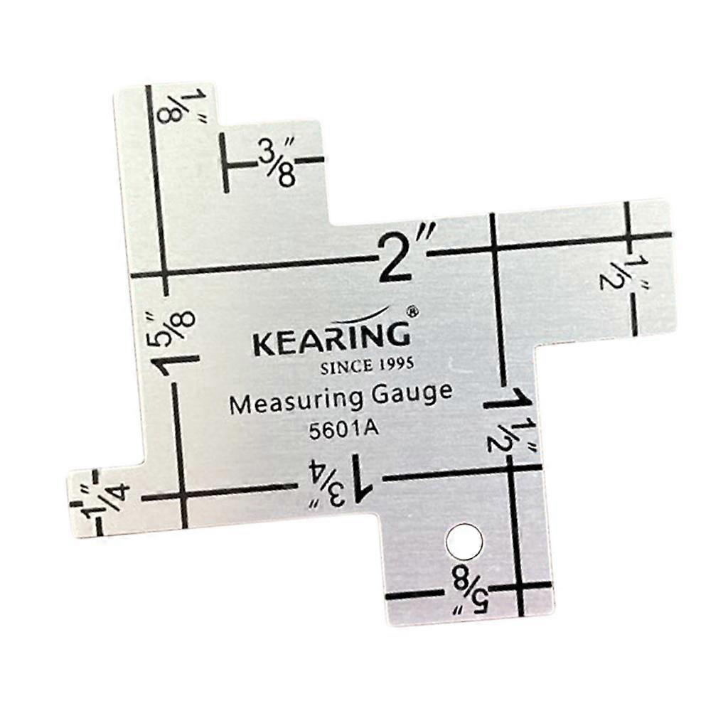 2'' Metal Hemline Measuring Gauge Sewing for Patchwork Garment Ruler Accessories