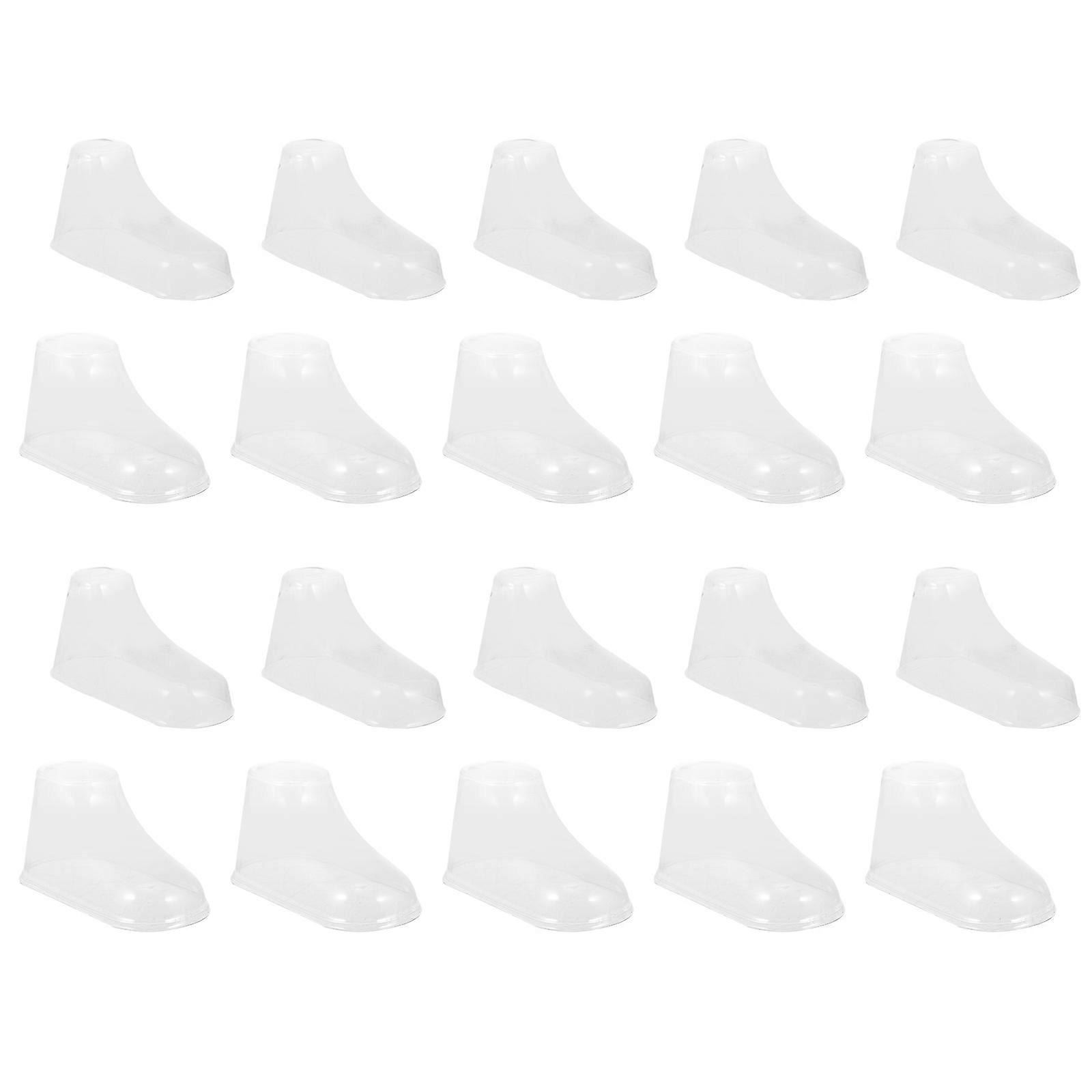 Baby Feet Booties Stands for Display Clear Toddler Shoes Holder 40Pcs Set