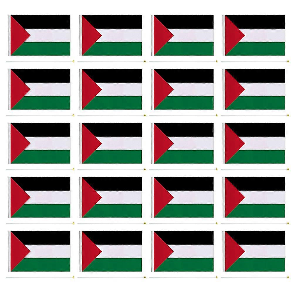 Handheld Flags Palestine Flag for Decoration 40Pcs Polyester Material