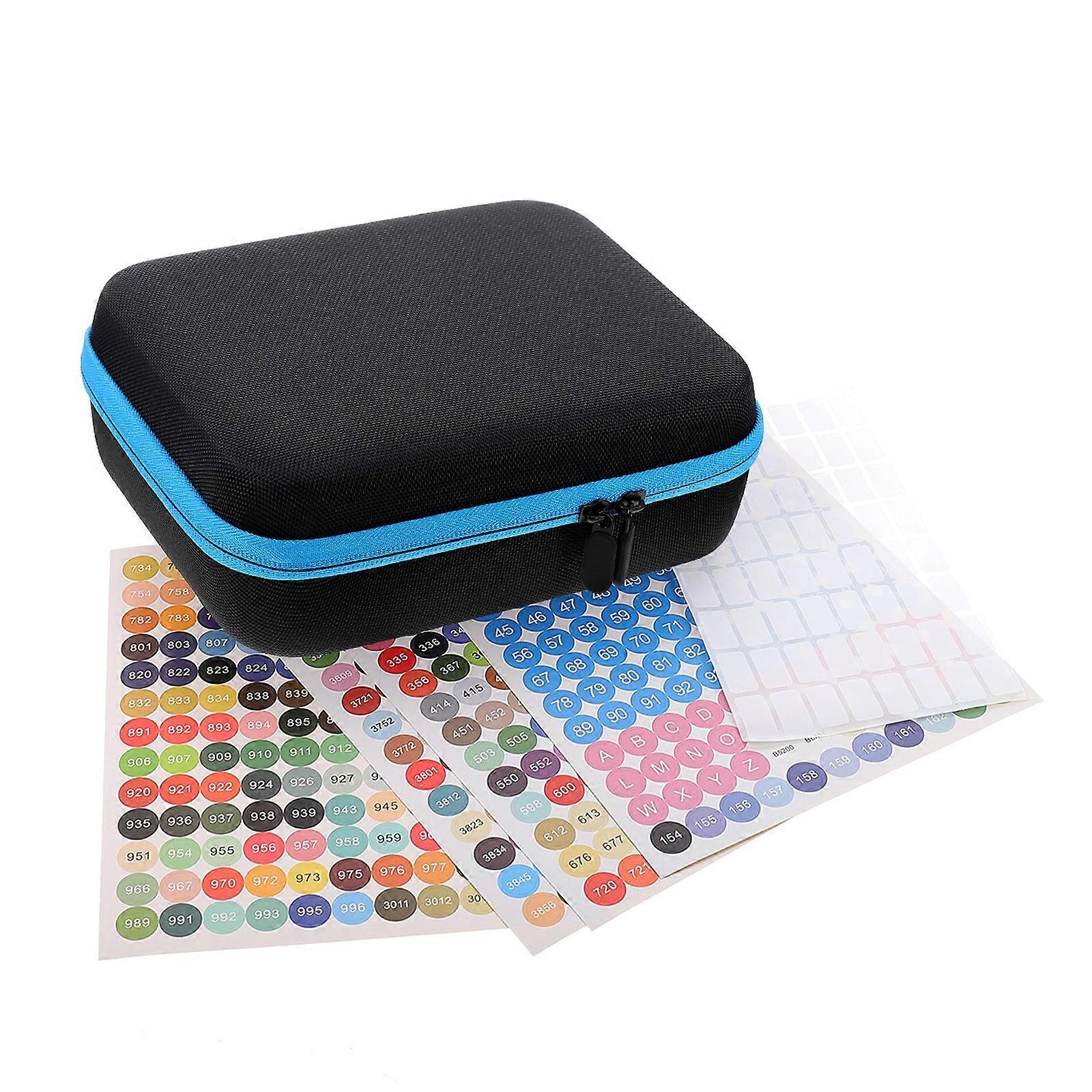 Diamond Storage Containers Empty Diamond Boxes Accessory Holder for Crafting and Travel Blue Polyester Plastic Sponge Paper Storage Organizer 1 Set