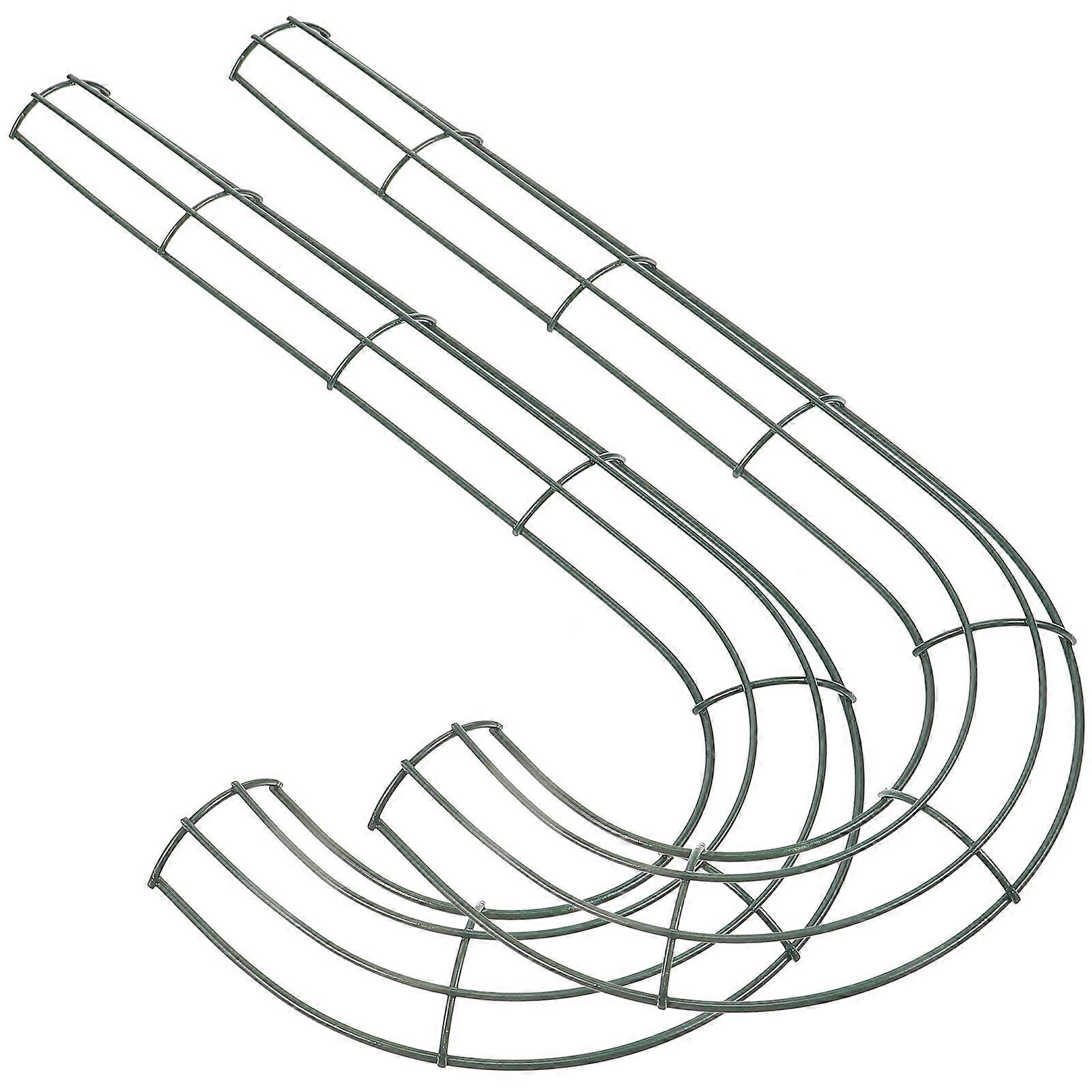 Metal Flower Wreath Frame Candy Cane Shape for Decoration 10Pcs