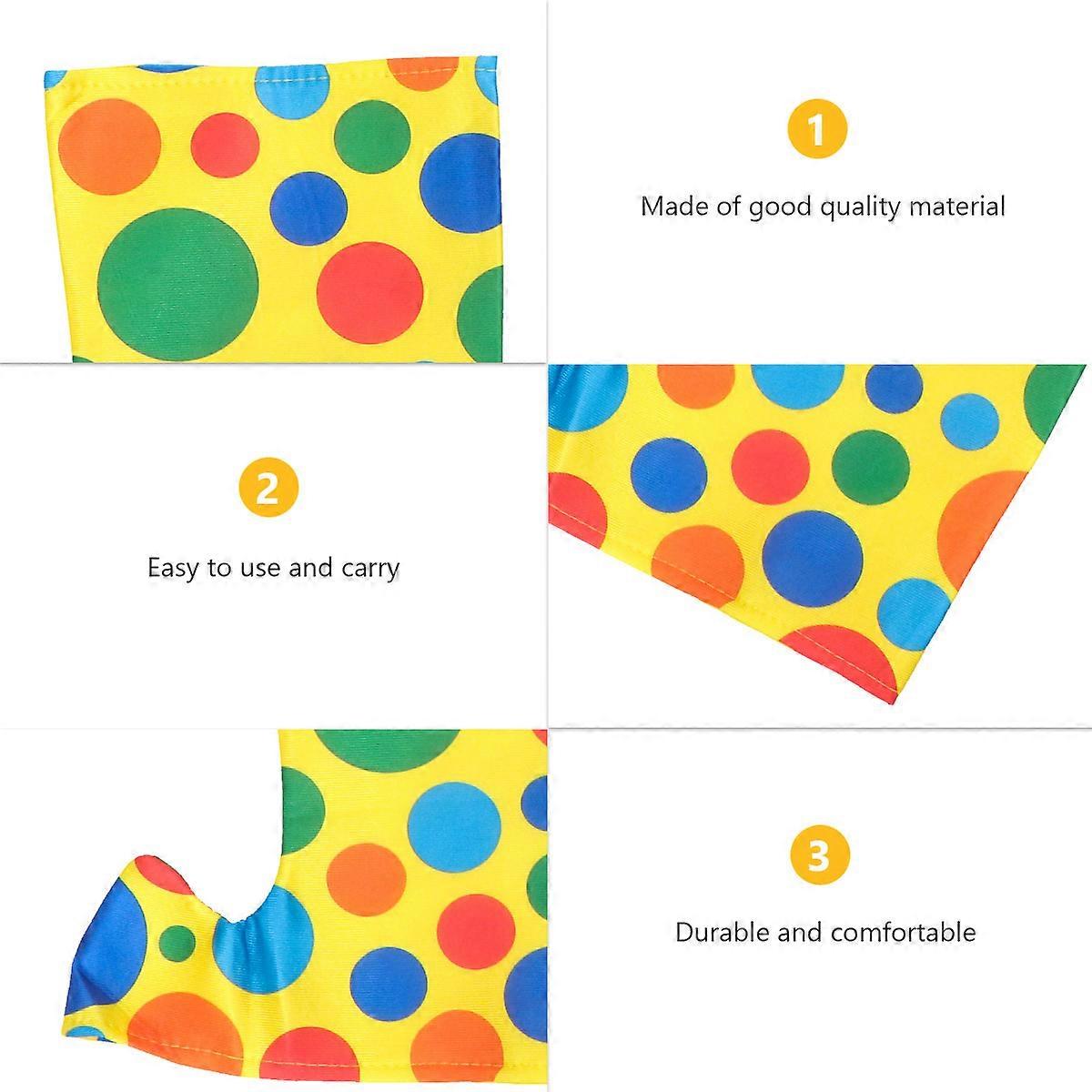 Clown Dress Up Shoes Cover Multi Color for Cosplay 2Pairs Use