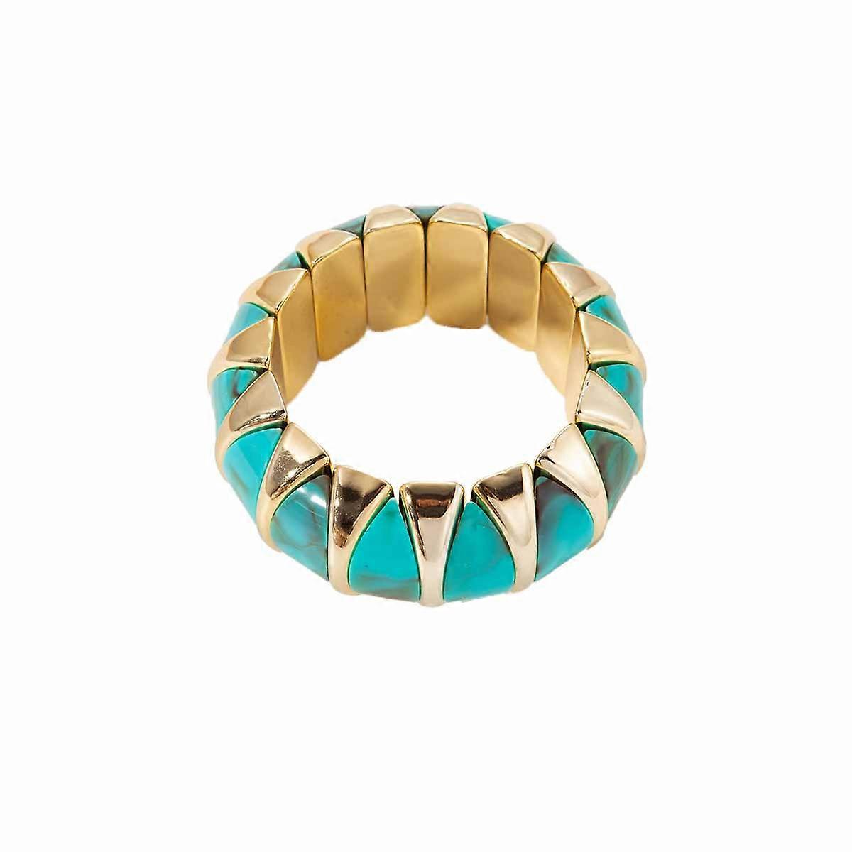 Pulsera, verde geométrica irregular, joyería de moda de mano moderna