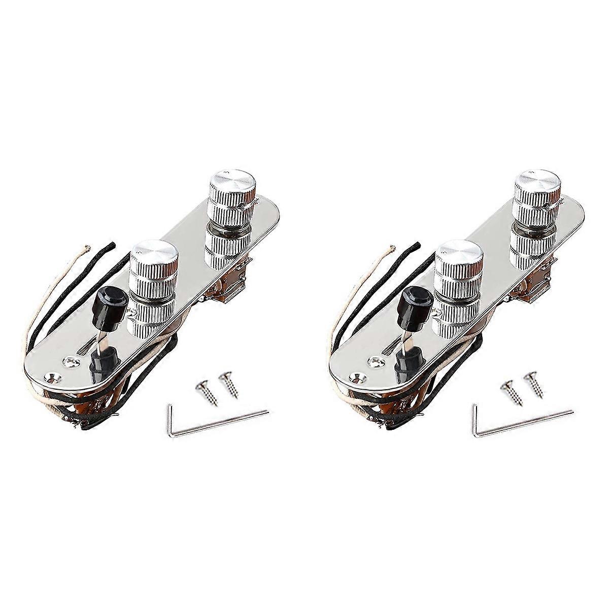 Prewired Guitar Control Plate Assembly,Loaded 3-Way Blade Switch Push