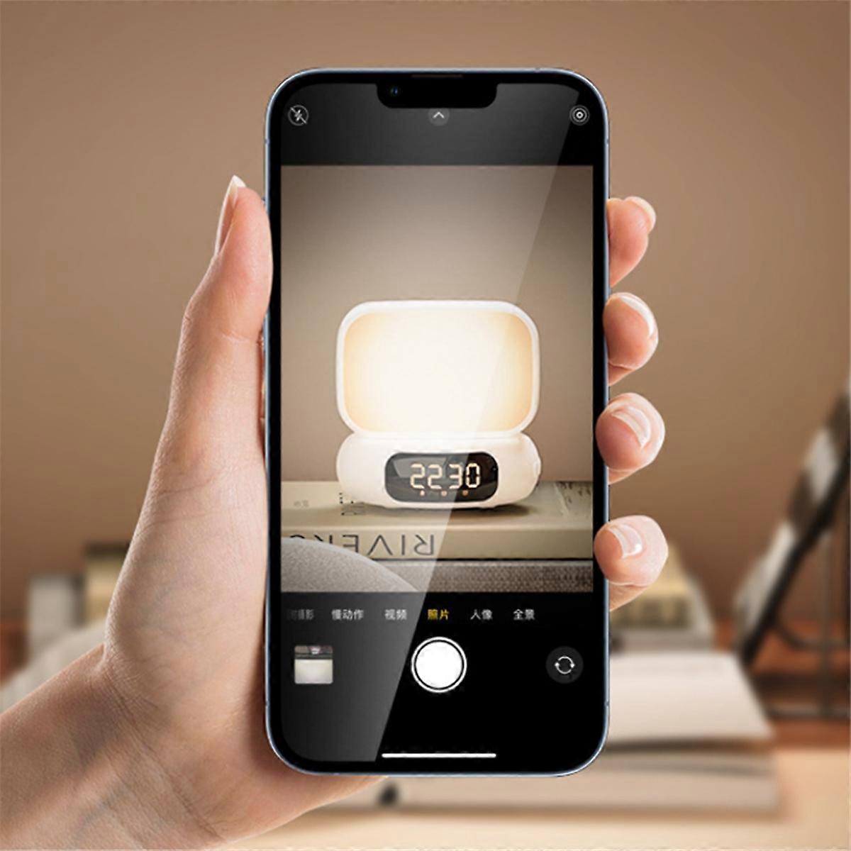 Atmosphere Night Light Speaker LED Alarm Clock Function Pink