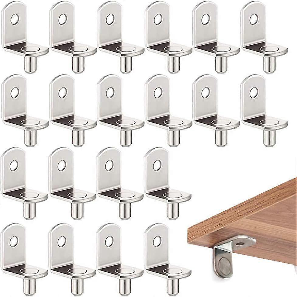 20 x 5mm L-Shaped Metal Shelf Support Pins for Cabinet Shelving