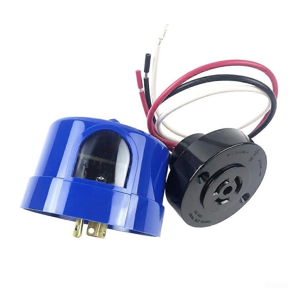 Waterproof Photoelectric Sensor Light Control Switch for Outdoor LED Lighting with Delay Feature and Secure Lock Design
