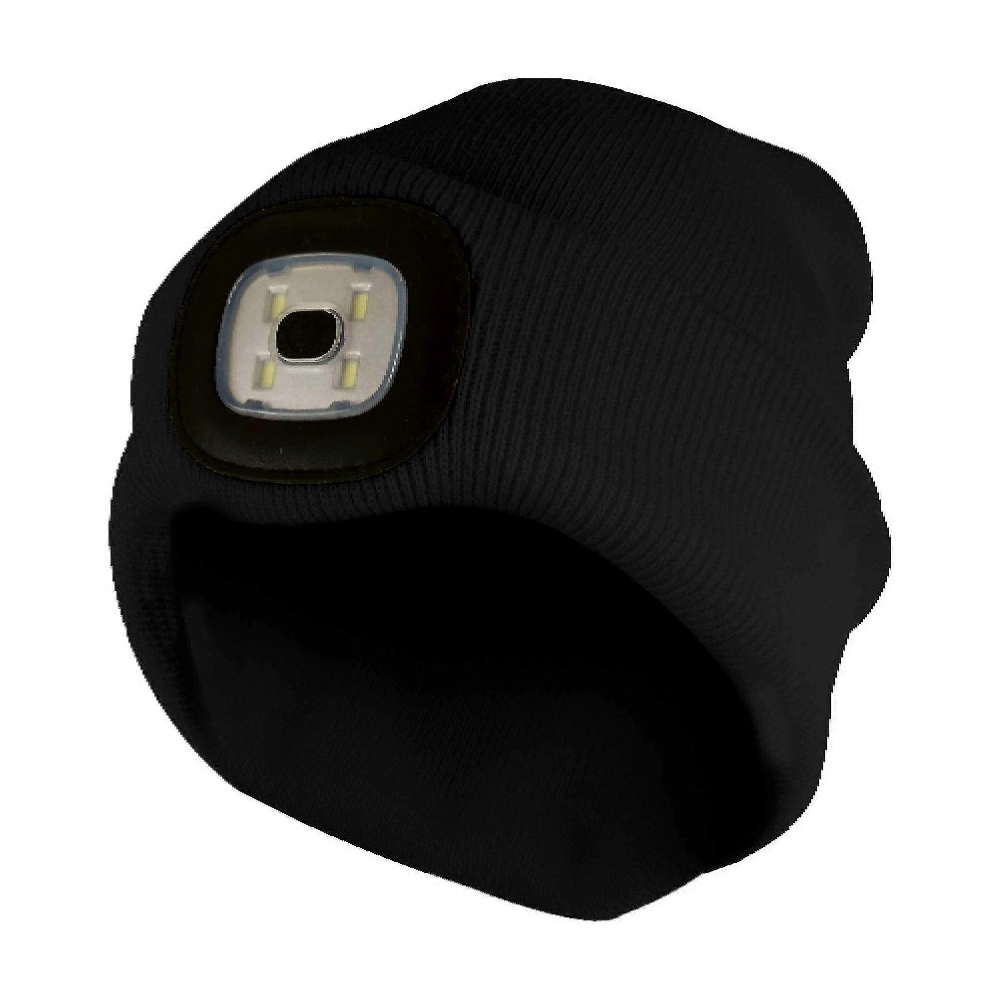 Sock Snob - Mens Winter Knit Beanie Hat With Led Glowing Light