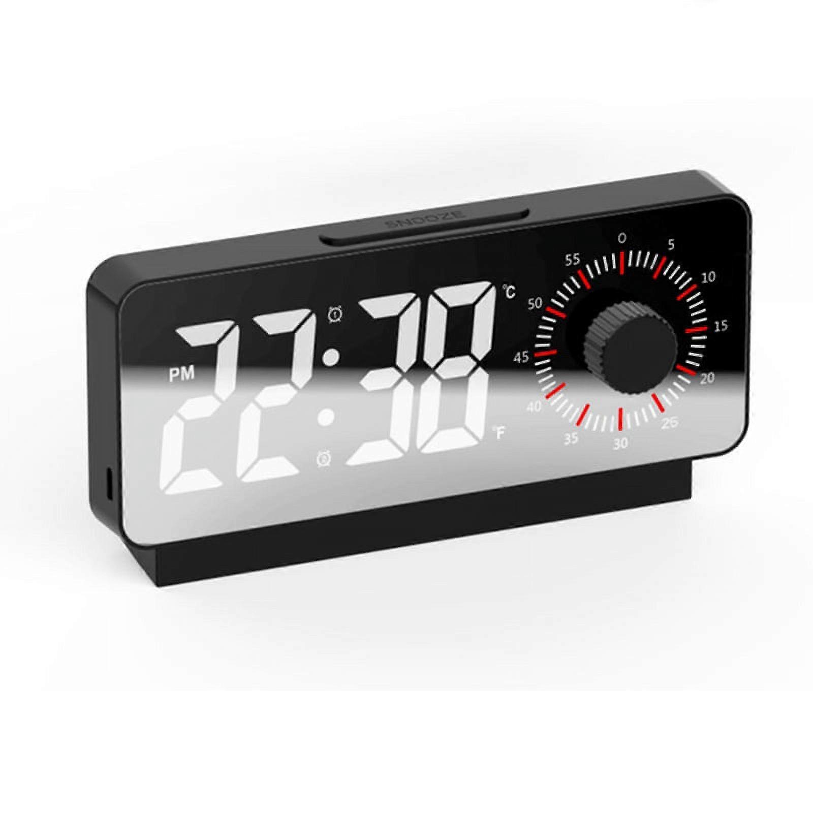 Countdown Alarm Clock Dual Display Visual Manager Alarm Clock Ambient Temperature Detection Knob Design Alarm Clocks A