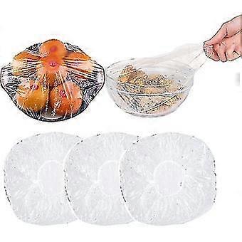 100 件保鲜碗盖，塑料食品盖，外部有弹性，碗盘盖拉伸