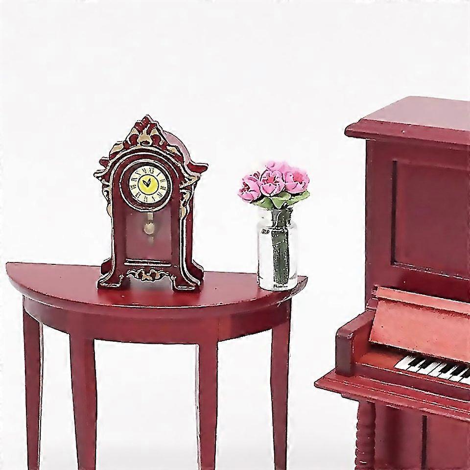 For 112 Mini House Toy Simulation Classical Retro Vintage Clock Classical Vintage Clock