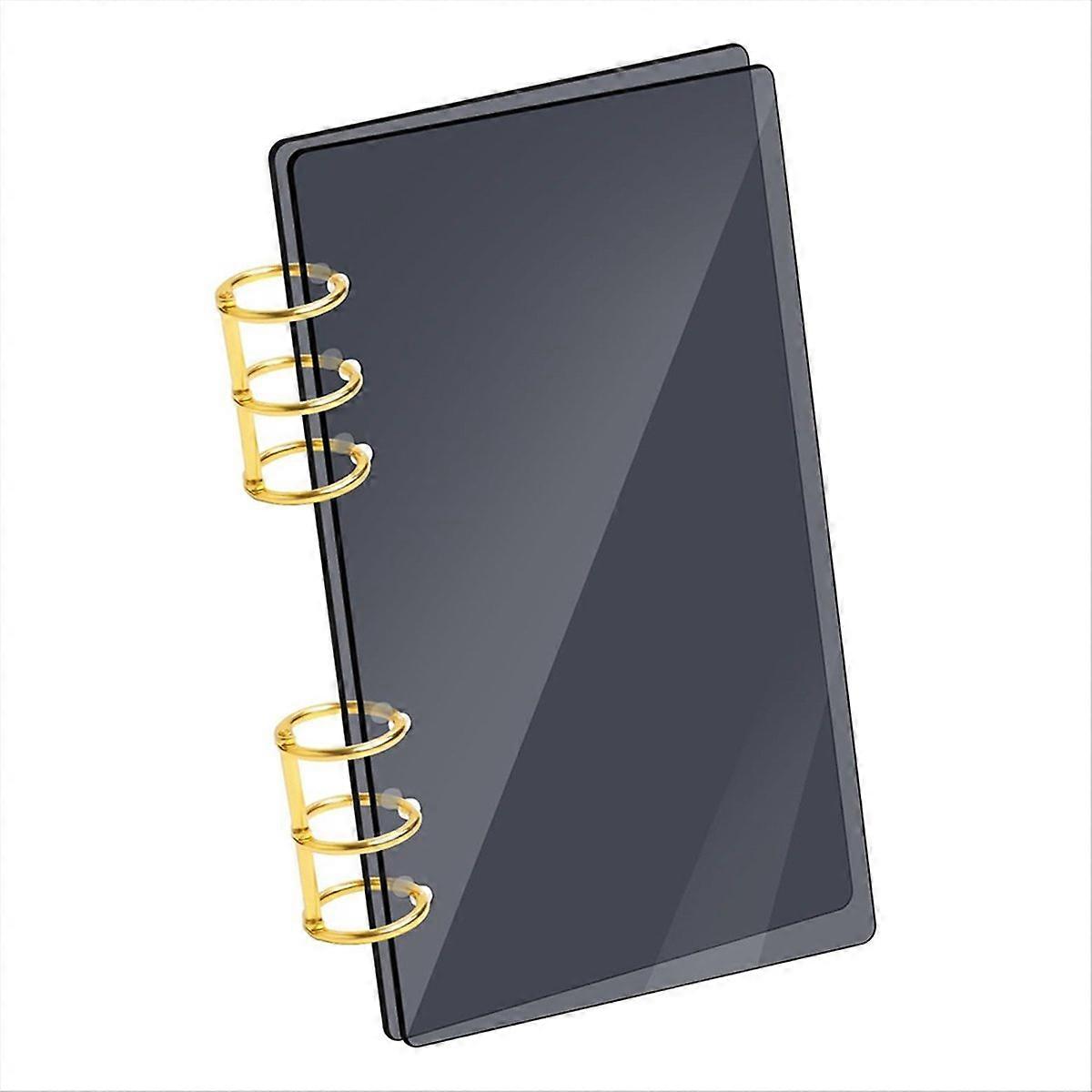 A6 Binder Black Acrylic Notebook Cover