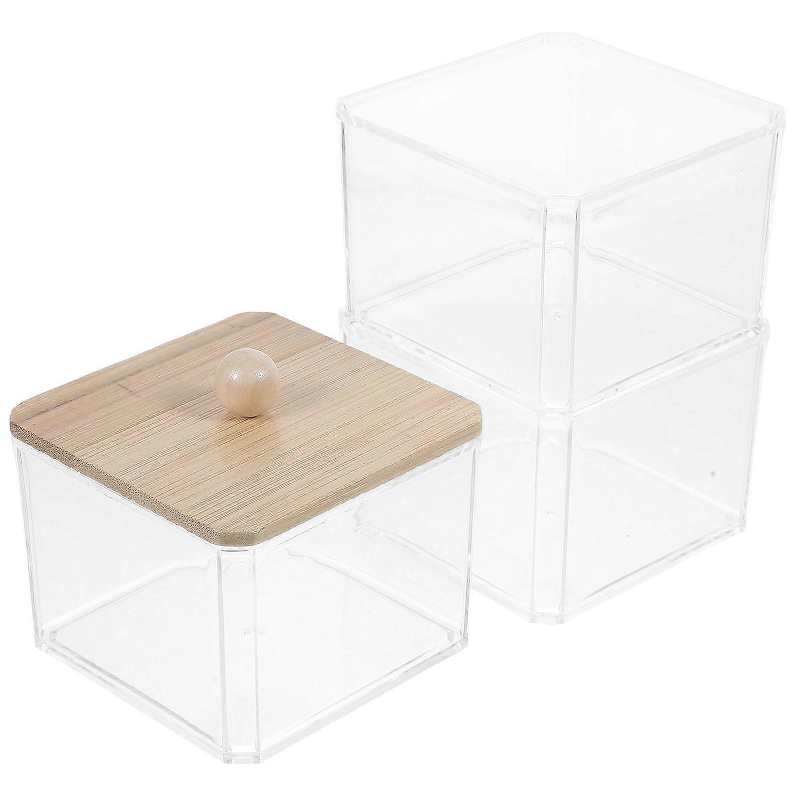 Cotton Swab Container Storage Box with 5Sets for Bathroom Organization