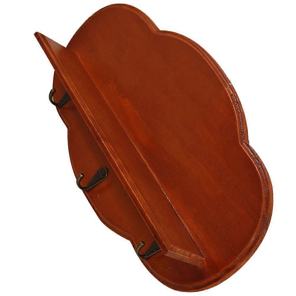 Brown Wooden Floating Shelf for Home Use in Cloud Shape 3Pcs Set