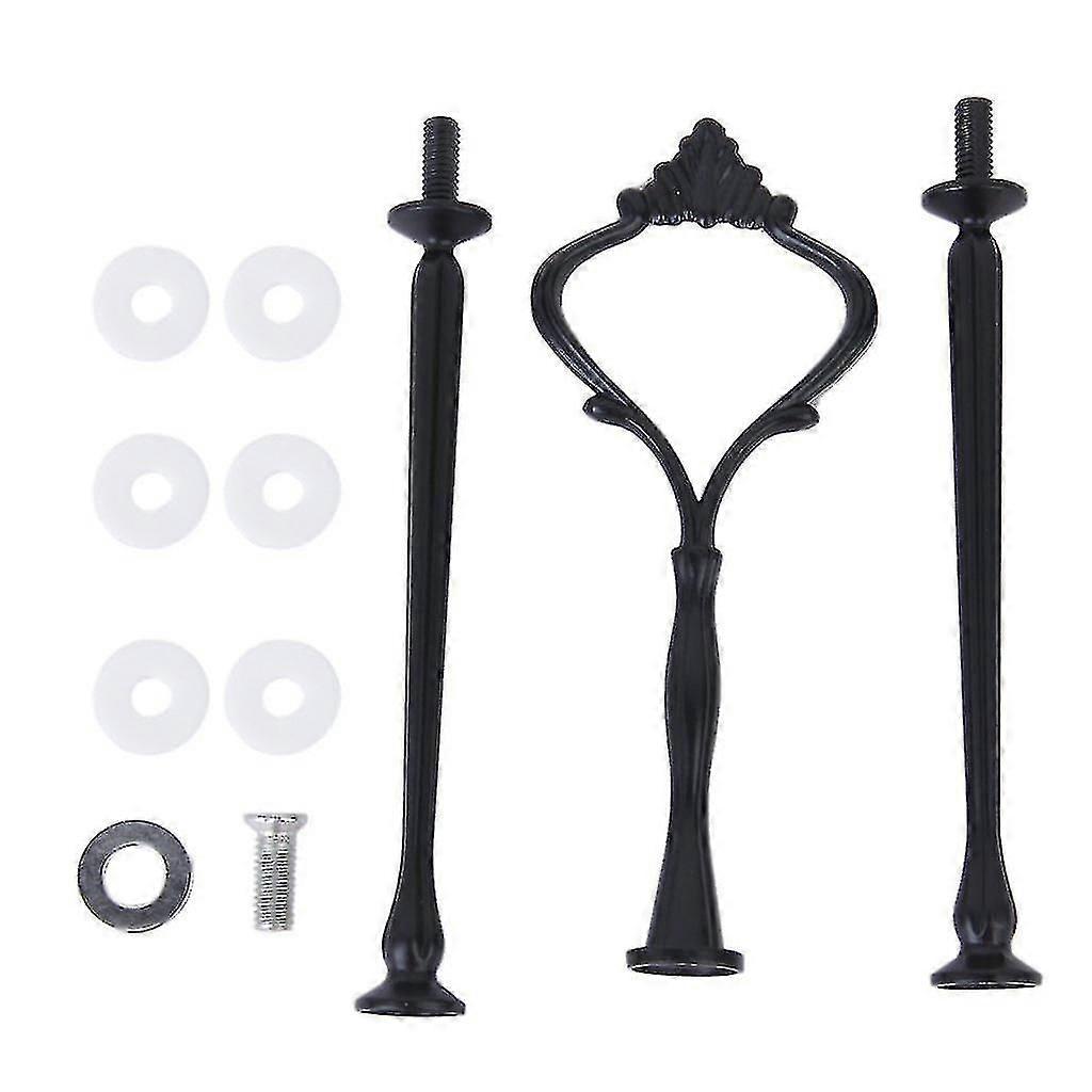 3-tier Crown-pattern Cake Cupcake Plate Stand Display Holder Handle Fittings