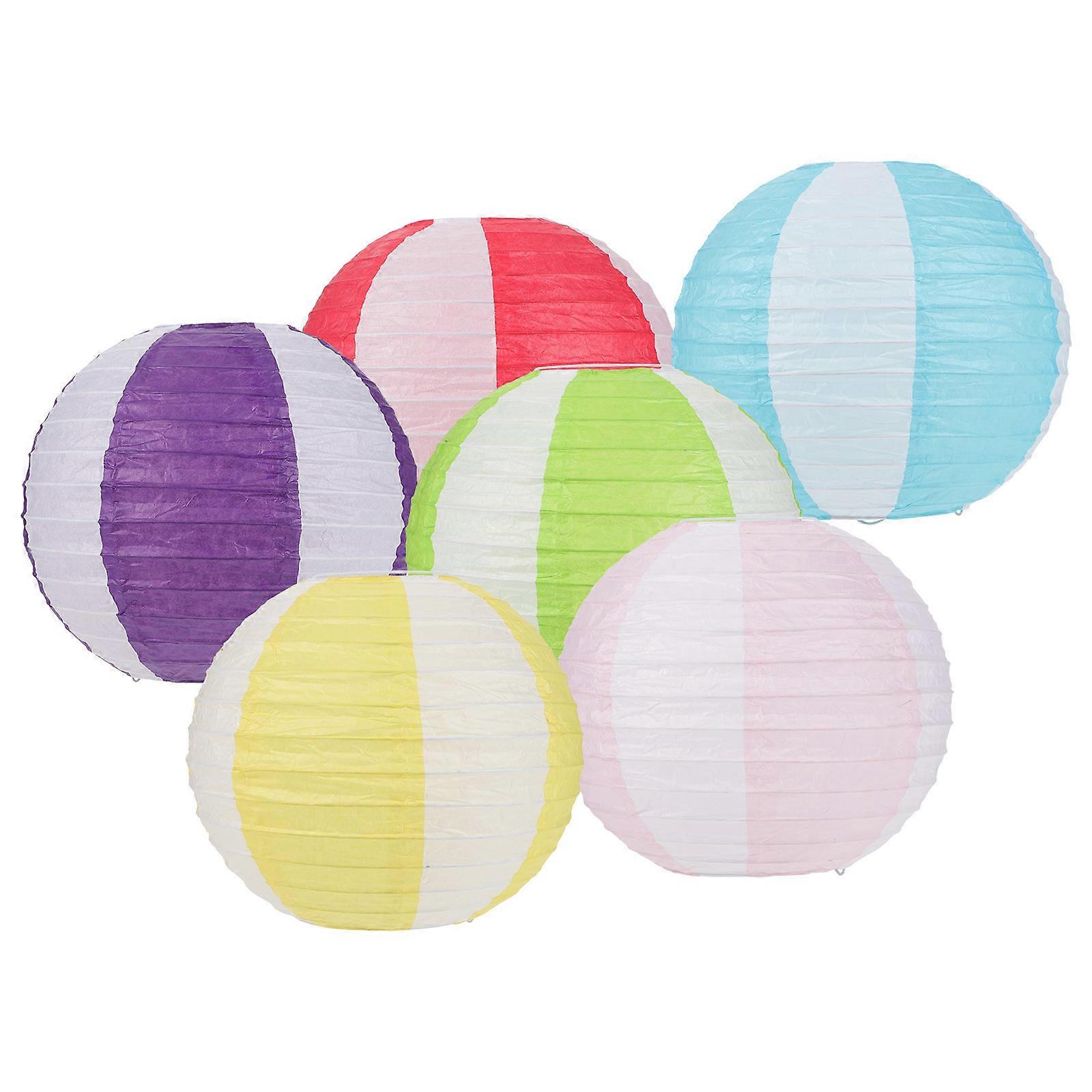 Paper Lanterns Foldable Hanging Lanterns for Decor 6Pcs Assorted Color