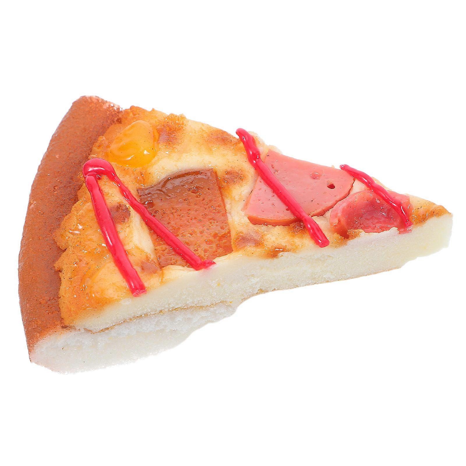 Artificial Pizza Slice for Pretend Play 2Pcs Realistic Pizza Model