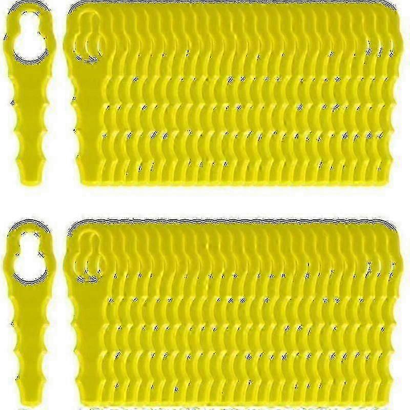 Pakke med 100 erstatningsblader som er kompatible for Ryobi Edger, doble takkede blader Rac155 Rac157 Rac158-ZZY