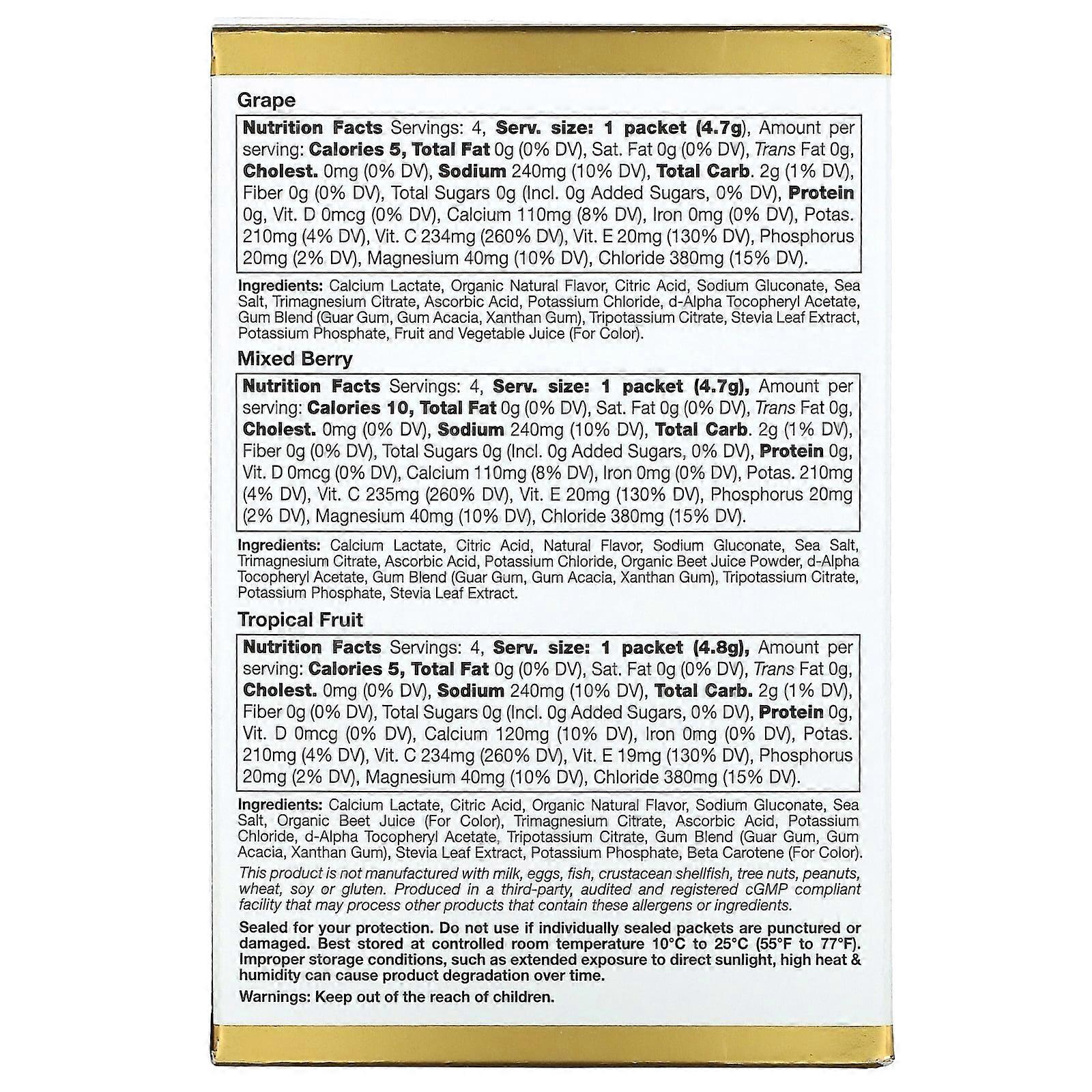 HydrationUP, Electrolyte Drink Mix, Variety Pack, 20 Packets, 0.15 oz (4.2 g) Each