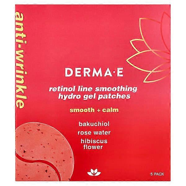 DERMA E, Retinol Line Smoothing Hydro Gel Patches, For All Skin Types, 5 Pack