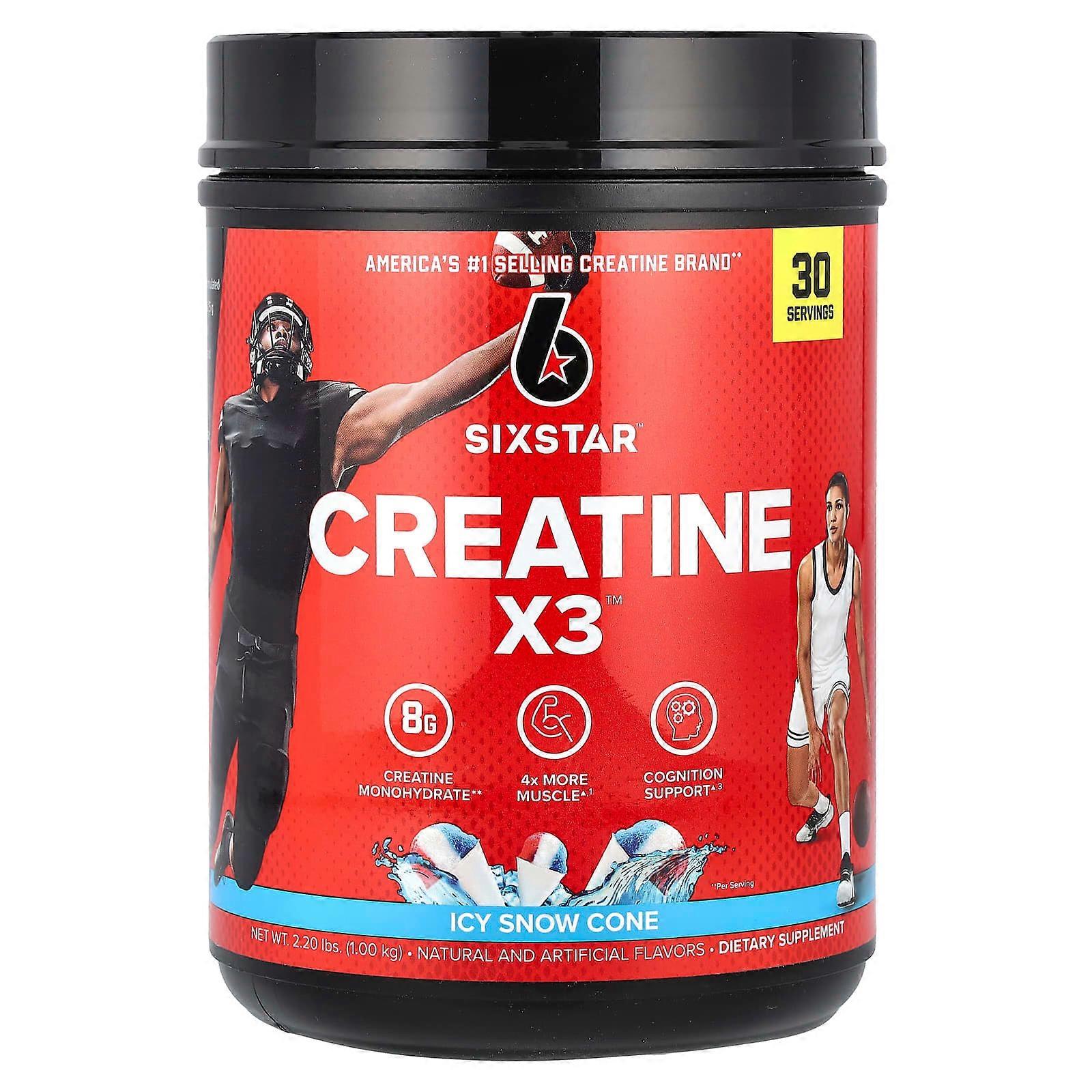 Creatine X3, Icy Snow Cone, 2.20 lbs (1.00 kg)