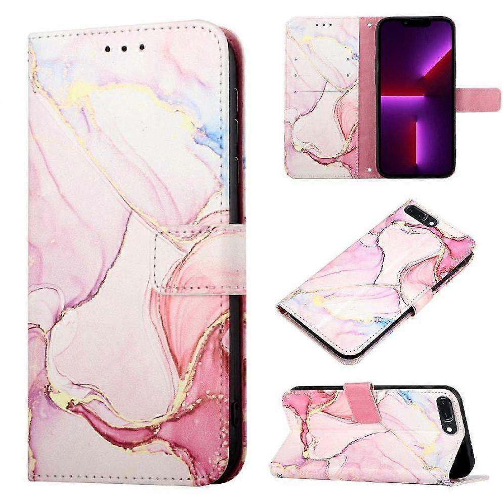 Case for IPod Touch 7/6/5 PU Leather Wallet Kickstand Marble Pattern