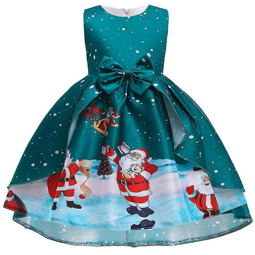 Toddler Baby Girl Christmas Sleeveless Dress Ruffle Bow Princess Party Outfits