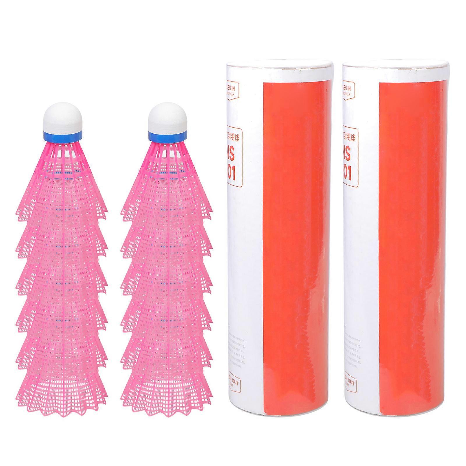 6/12pcs Outdoor Windproof Badminton Replacement Ball Nylon Shuttlecocks for Baseball/Softball Batting Training Multicolor