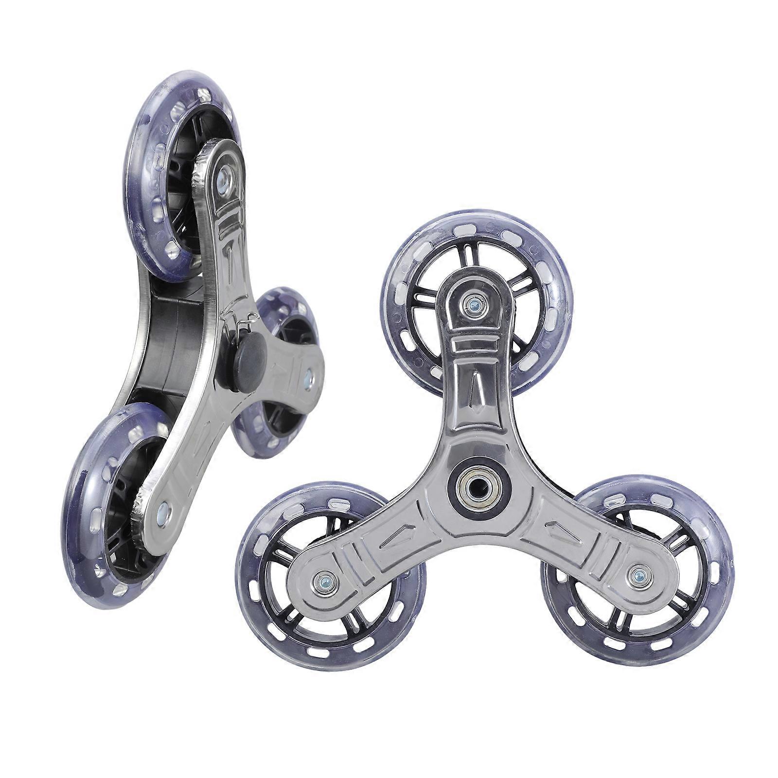 2pcs Roue Montée D’escalier Pliable Remplacement Triangulaire Conceptions Monte-Escalier Roue Pour Shopping & Chariot À Linge Multicolore